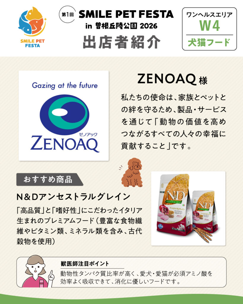 ワンヘルスエリア　ブース番号W4　ZENOAQ