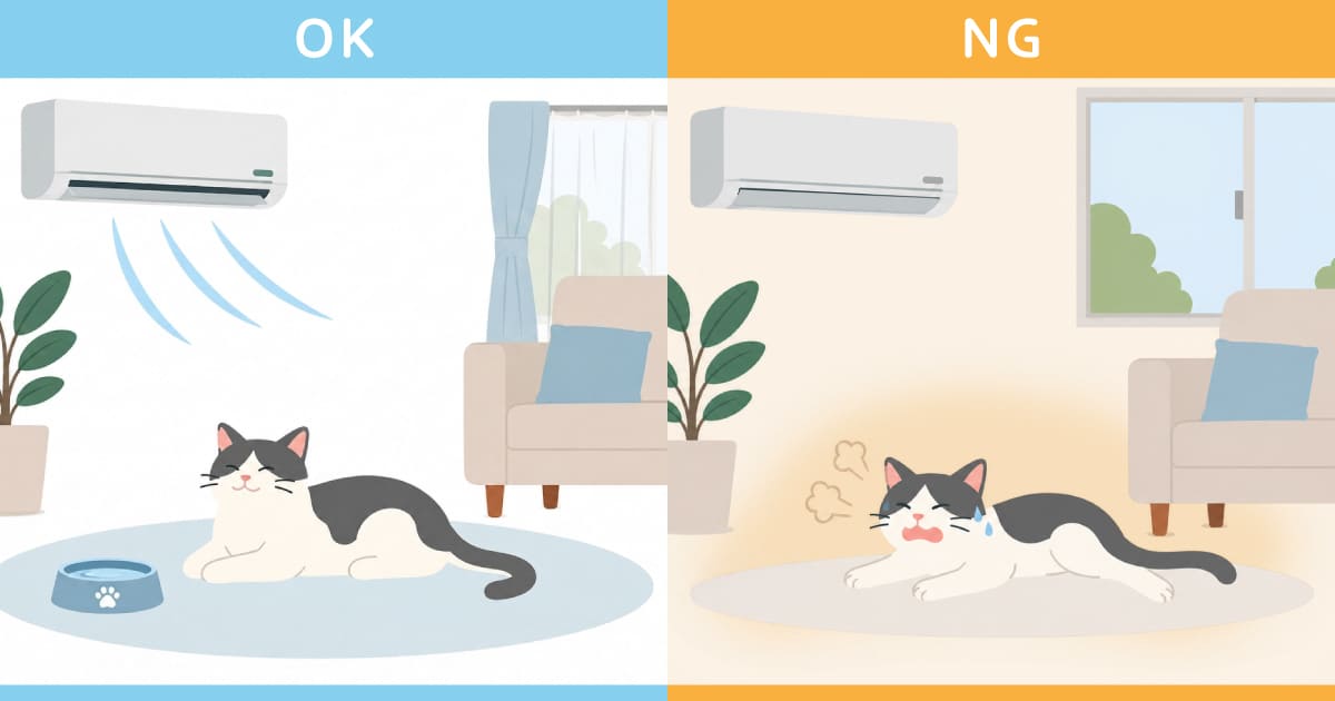 夏場の猫にとって留守番OK・NGな環境